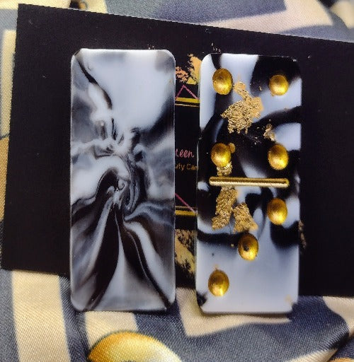 Golden Marble Dominoes (not professional size dominos)