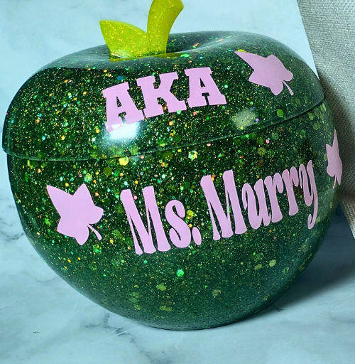 Custom Resin Apple Jar | Handmade Apple Shaped Storage Jar | Regular & Large