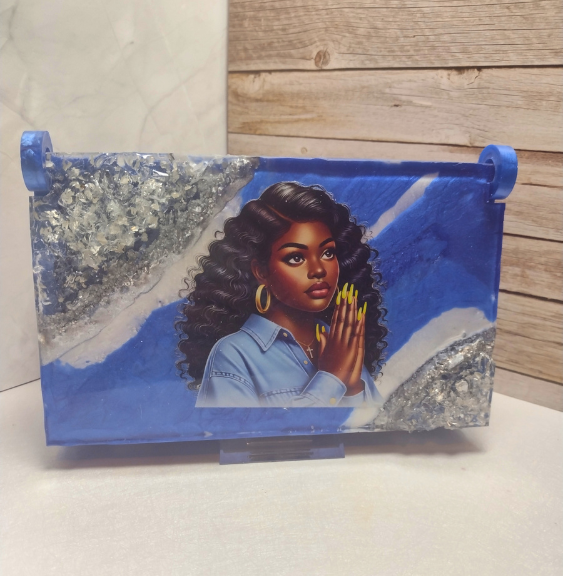 Geode Resin Keepsake Box | Custom Domino Storage Box | Handmade Luxury Decor