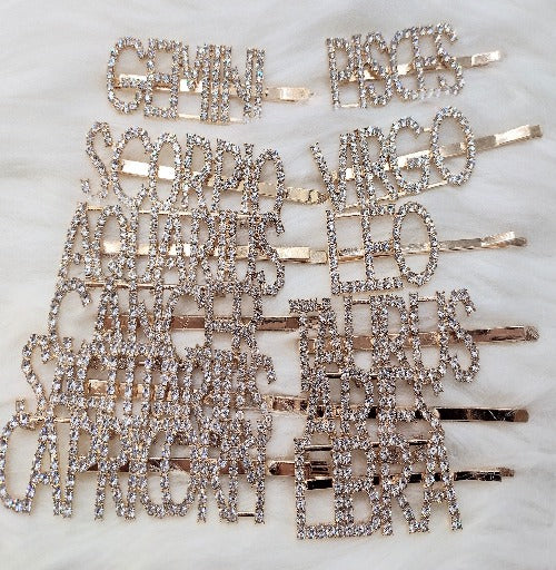 Zodiac Hair Pins (Gold or Silver)