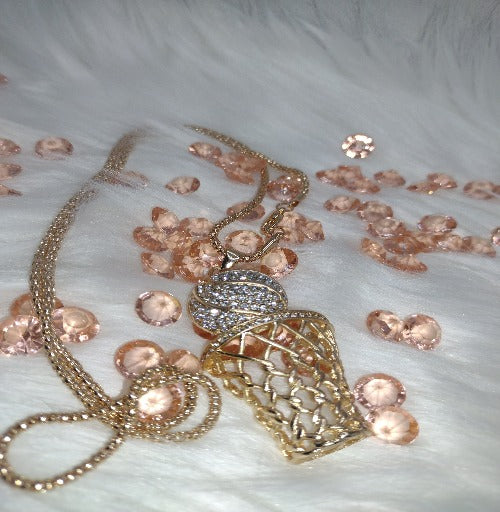3D Basketball Hoop Bling Necklace
