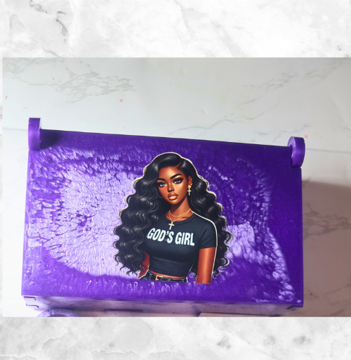 Custom resin game box with glossy finish for storing domino sets