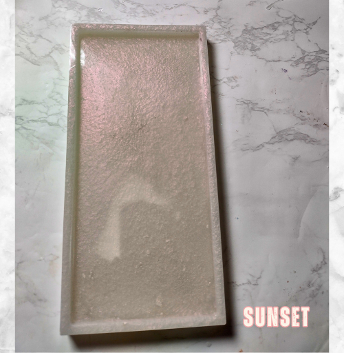 Decorative resin rectangle tray used for vanity or desk organization