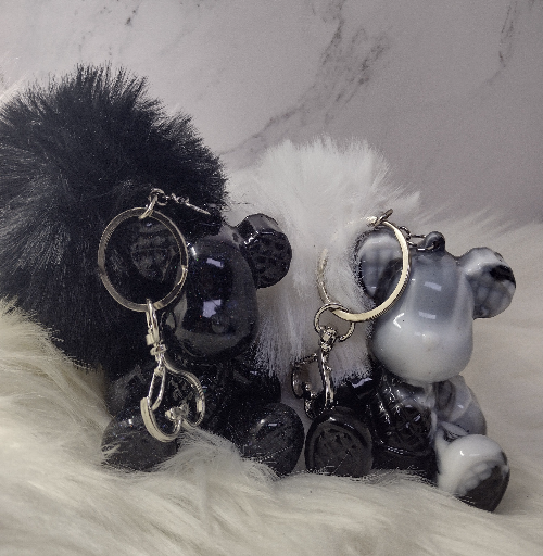 Quilted Bear Keychain